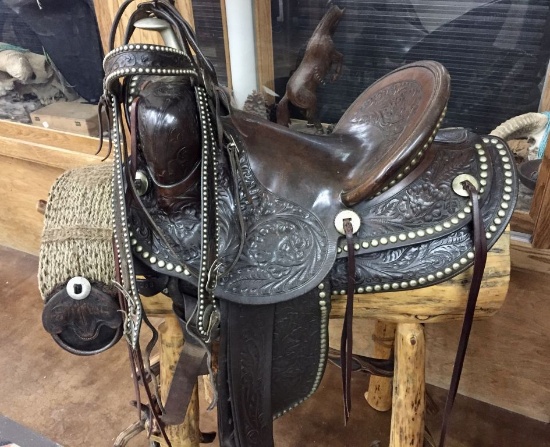 Fancy Fred Mueller Saddle and Bridle