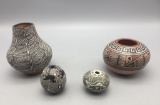 Group of Four Fine Handmade Pots