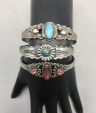 Three Vintage Fred Harvey Bracelets