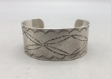 Vintage Hand Stamped Silver Bracelet