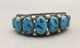 Vintage Seven Stone Turquoise Bracelet