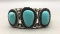 Vintage Three Stone Turquoise Bracelet