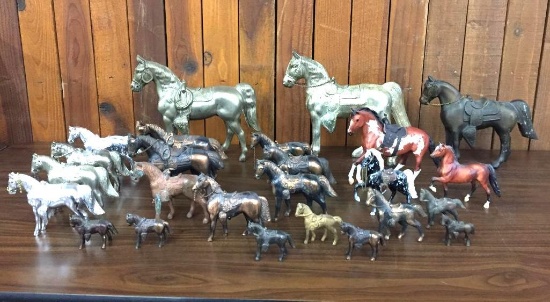 Group of Over 25 Miscellaneous Toy Horses