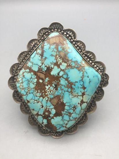 Large Stone Turquoise Bracelet - Richard Jim