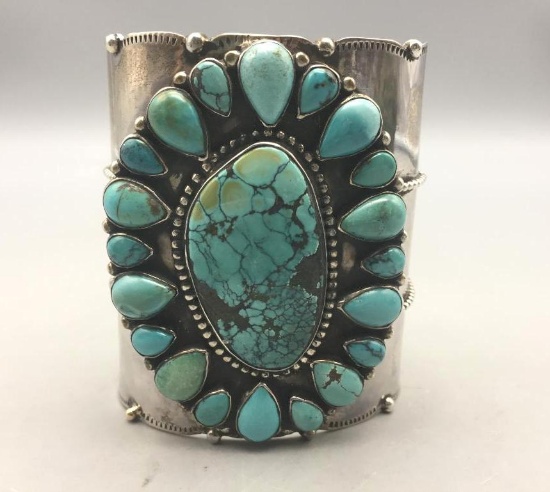Large Turquoise Bracelet by John Renner
