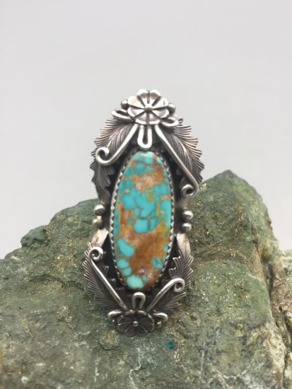 Turquoise and Sterling Silver Ring by Peterson Johnson