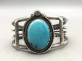 Vintage Turquoise and Sterling Silver Bracelet