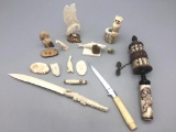 Group of Numerous Ivory and Bone Pieces