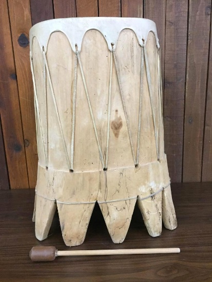 Large Taos Drum with Unique Base