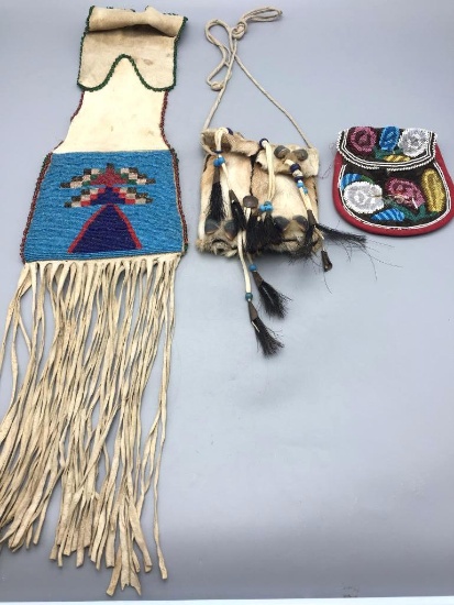 3 Various Beaded Bags