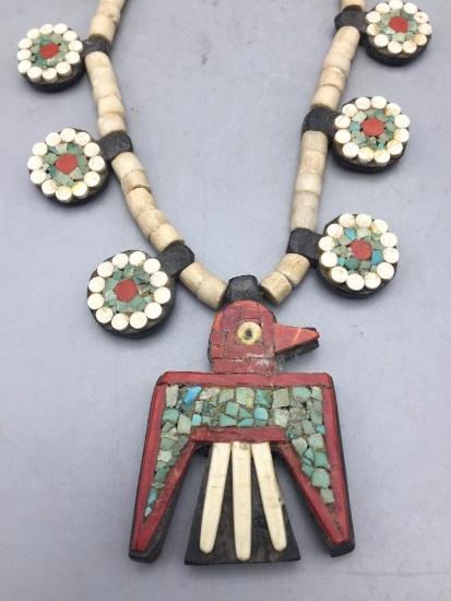 *SOLD* Depression Era Santo Domingo tab necklace