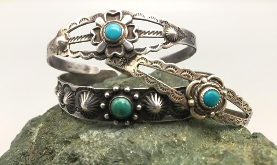 Three Old Bracelets From The Maisel's Shop in NM