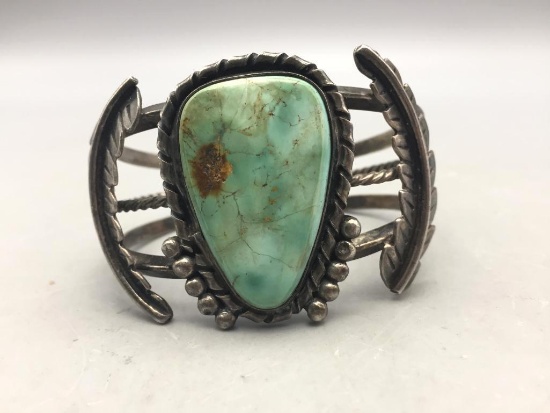 Vintage Turquoise and Sterling Silver Bracelet