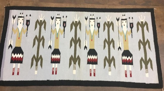 Vintage Pictorial Navajo Textile