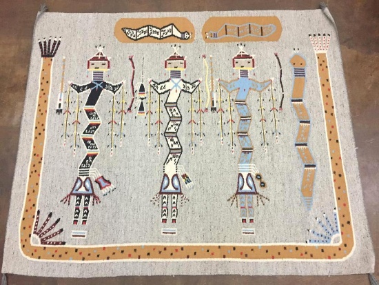 Unique Navajo Pictorial Textile