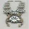 A Beautiful Vintage Squash Blossom Style Necklace by Zuni Artist William Zunie