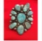 What A SHOW STOPPER! A Large Vintage Cluster Bracelet Possibly With #8 Turquoise