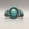A Super Old 1920s Era Handmade Turquoise Cuff Bracelet