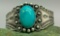 Fabulous Vintage Ingot Bracelet with Awesome Stamp Work and Natural Turquoise