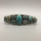 1930s Handmade Ingot Turquoise Bracelet