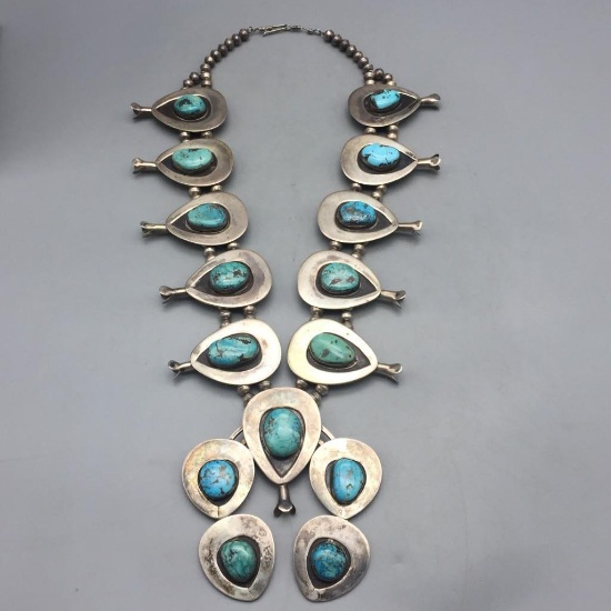 Unique 1960s Squash Blossom Necklace