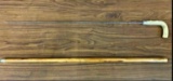 Antique Sword Cane With Horn Handle - Circa Late 1800s