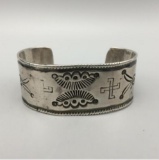 Circa 1910, Hand-Stamped, Ingot, Handmade, Navajo Cuff Bracelet