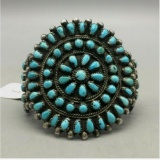Beautiful! A Turquoise Cluster Bracelet From The Jewel Box Pawn Vault Collection