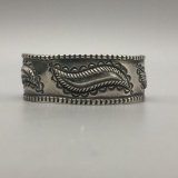 Coin Silver Bracelet by Award Winning Artist Perry Shorty