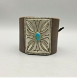 Great! Vintage! Turquoise and Sterling Silver Ketoh By Frank Vacit