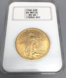 MS 65 Saint Gaudens $20 Gold Coin - 1908