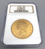 MS 64 Liberty $20 Gold Coin - 1904