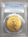 MS 64 Saint Gaudens $20 Gold Coin - 1927