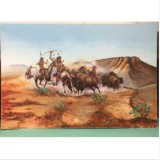 HUGE 4' x 6' Original Oil Painting by The Known Navajo Artist, Jimmy Yellowhair