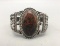 Fred Harvey Era Agate and Sterling Silver Bracelet