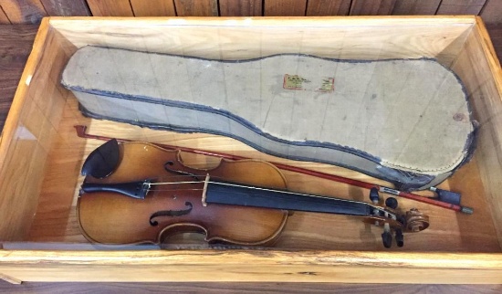 Early 1900s Copy of Stradivarius Violin in Case
