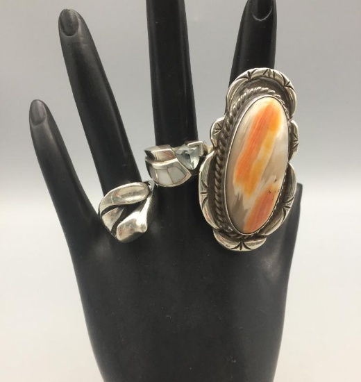 Group of Three Sterling Silver Rings