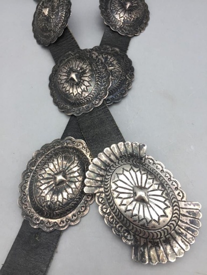 Lovely Sterling Silver Concho Belt