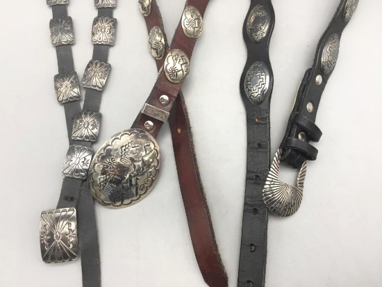 Group of Three Western/Native Belts