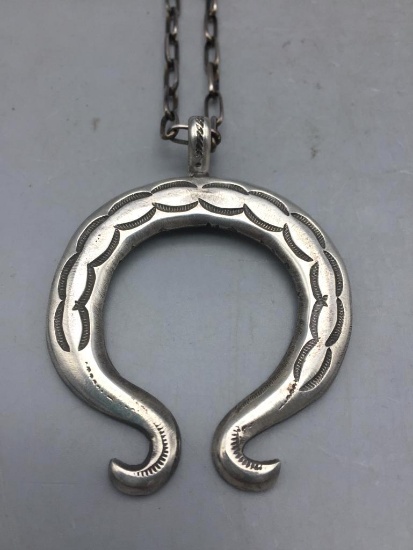 Vintage Ingot Naja Pendant and Handmade Chain
