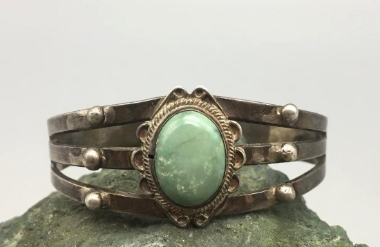 Older Turquoise and Sterling Silver Bracelet