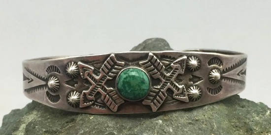 Fred Harvey Era Crossed Arrow Bracelet