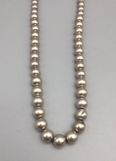 Sterling Silver Beaded Necklace