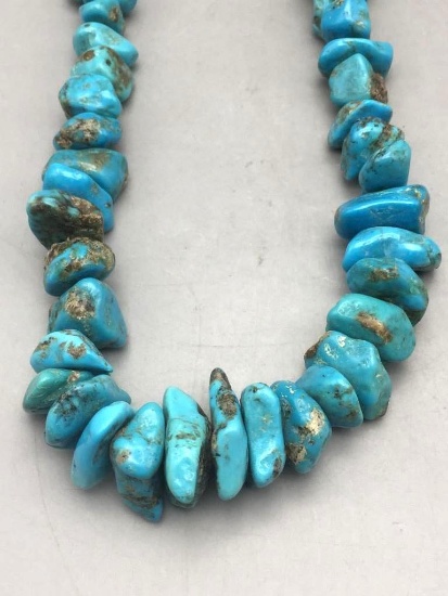Chunky Turquoise Bead Necklace
