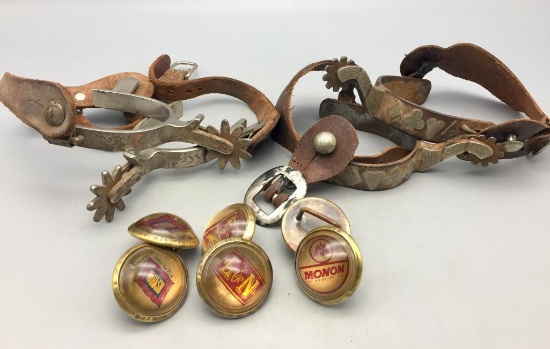 Two Pairs of Spurs and Rosettes