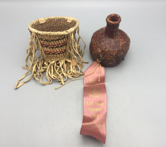 Award Winning Tus Basket and Apache Burden Basket