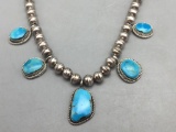 Sterling Silver and Turquoise Necklace