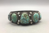 Vintage Five Stone Turquoise Bracelet
