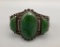Green Three Stone Fred Harvey Era Bracelet