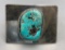 Turquoise and Sterling Silver Belt Buckle